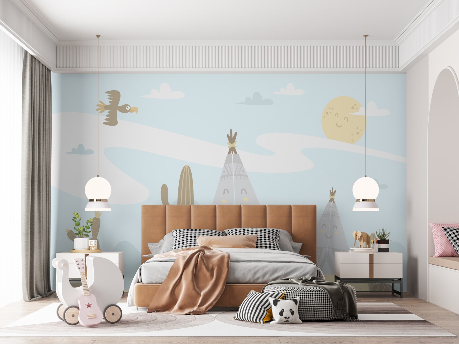 Fototapeta suchá oblasť s tŕnitými rastlinami