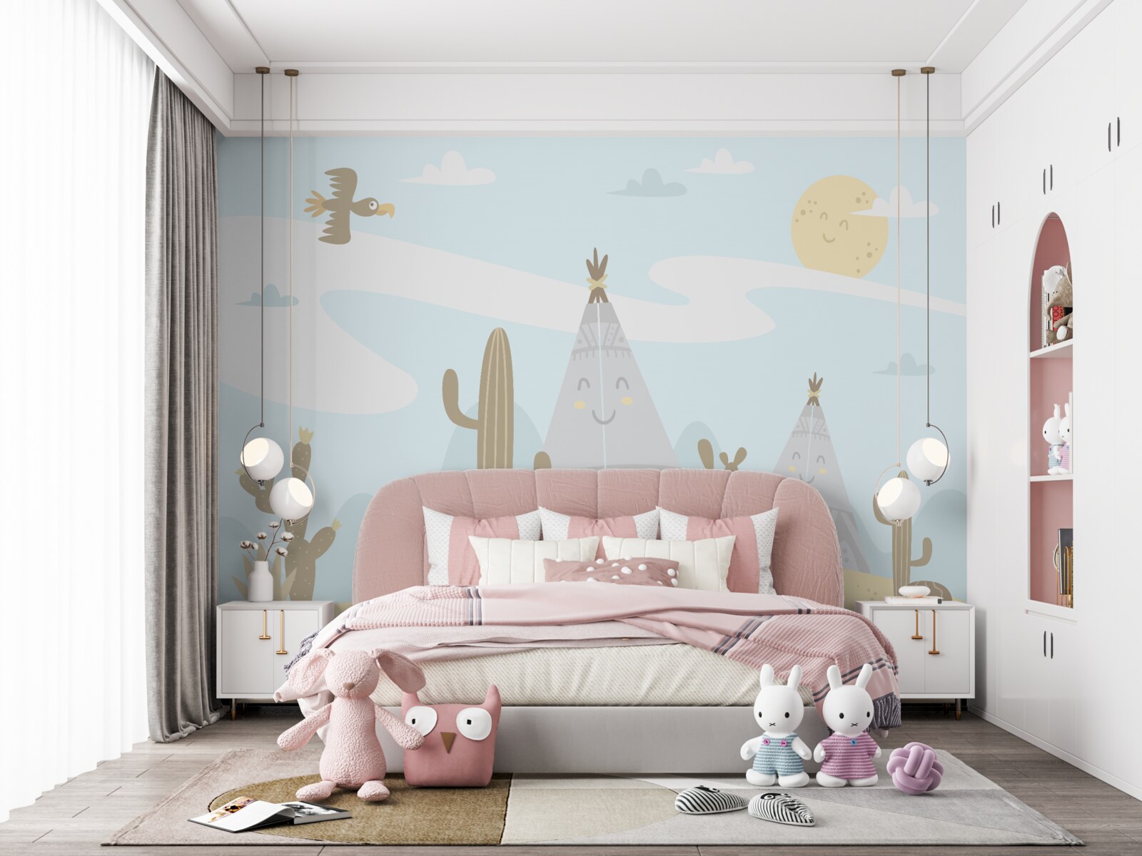 Fototapeta suchá oblasť s tŕnitými rastlinami