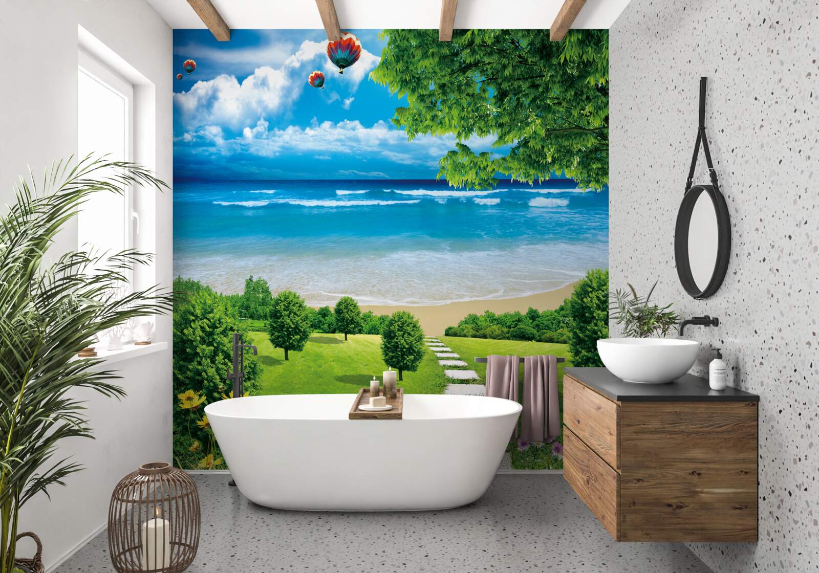 Fototapeta cesta k idylickému pobrežiu