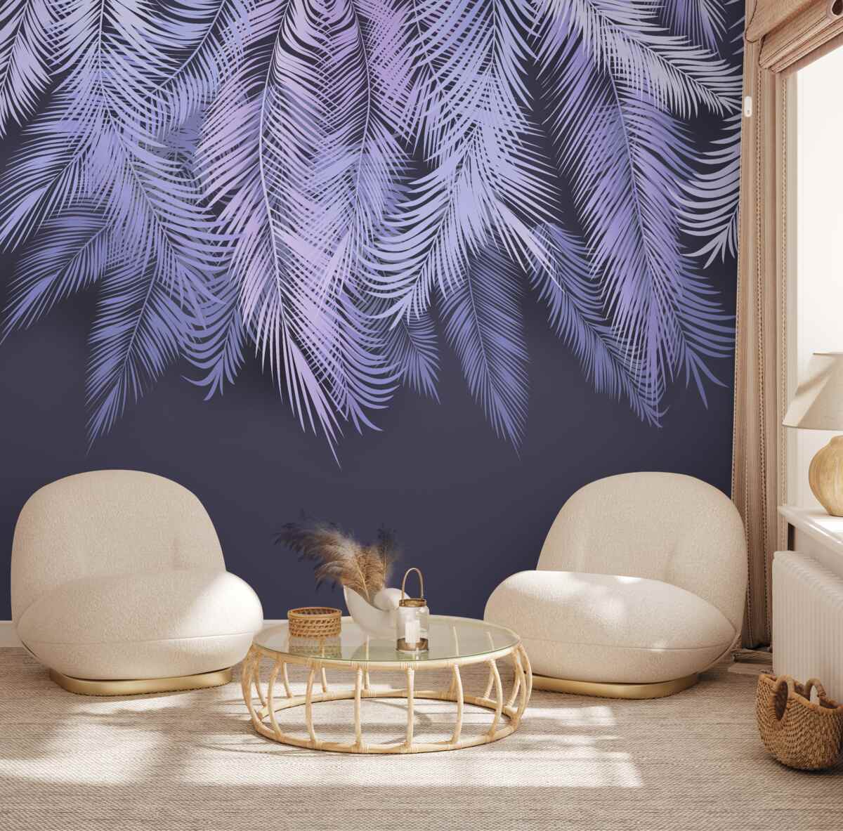 Fototapeta v noci husté biele listy