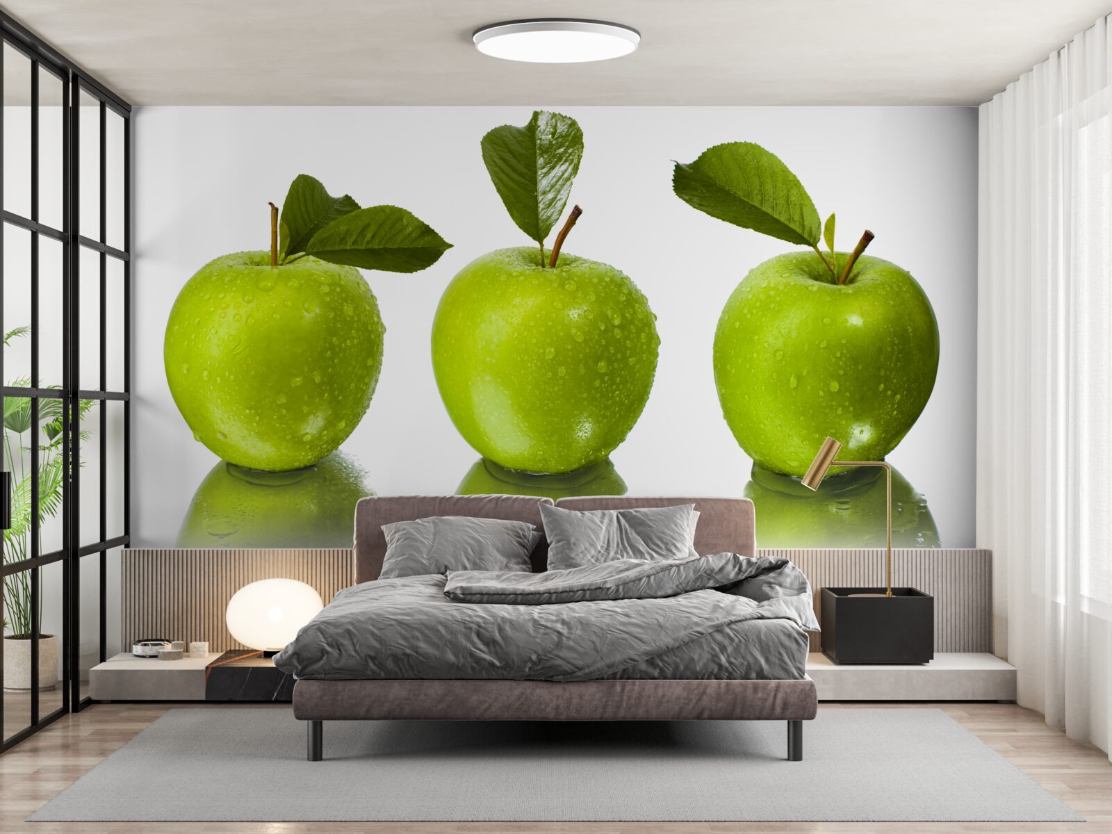 Fototapeta odraz zelených jabĺk