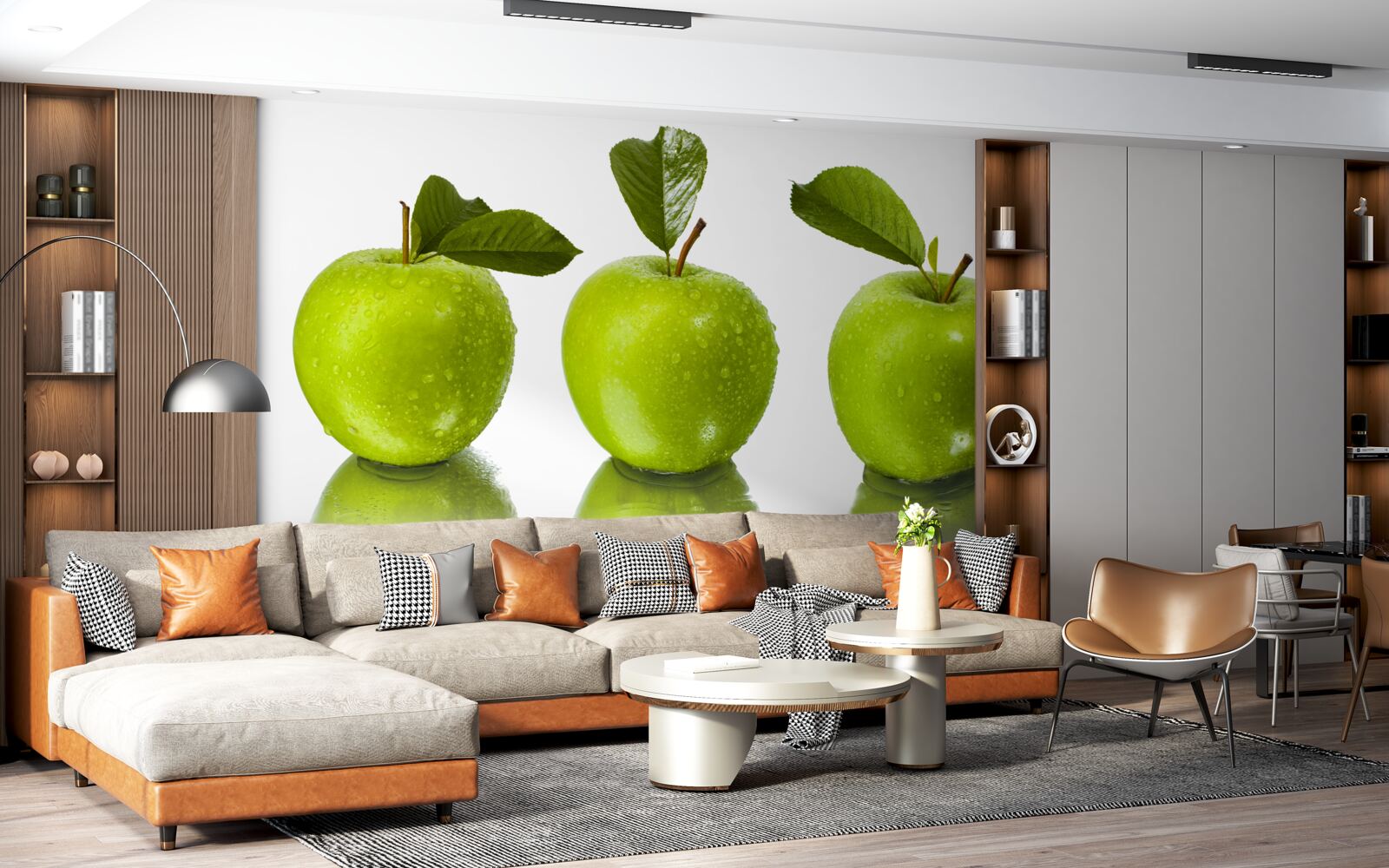 Fototapeta odraz zelených jabĺk