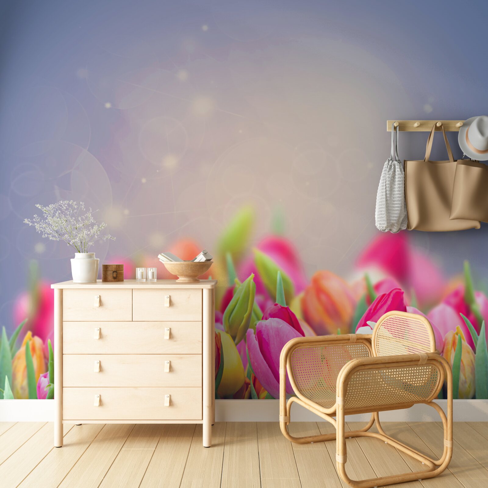 Fototapeta tulipány v noci zaspávajú