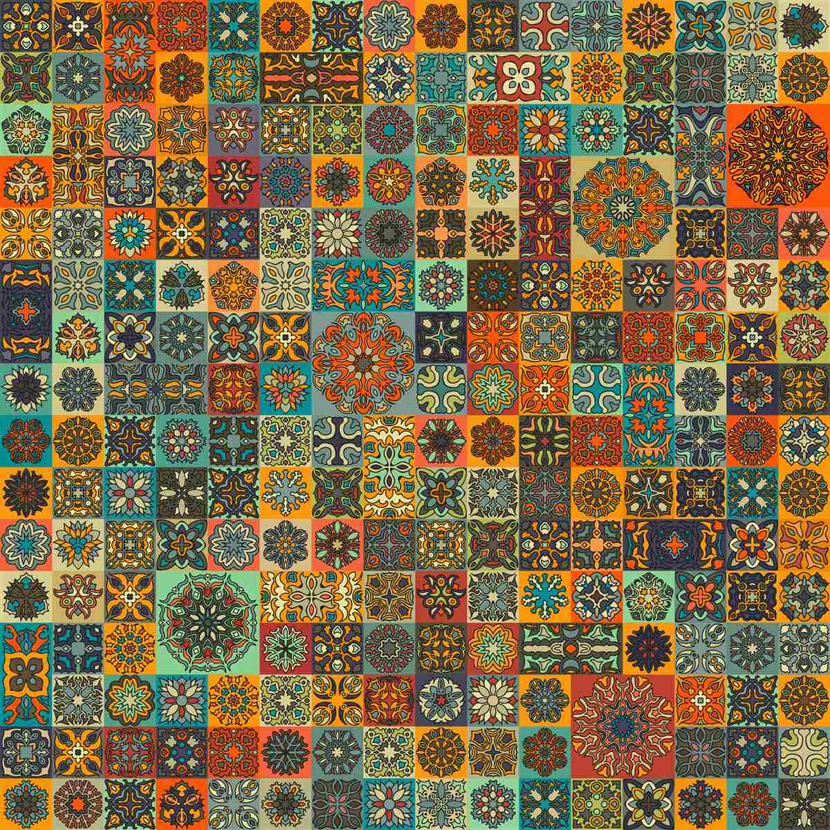 Fototapeta štvorcové etnické vzory