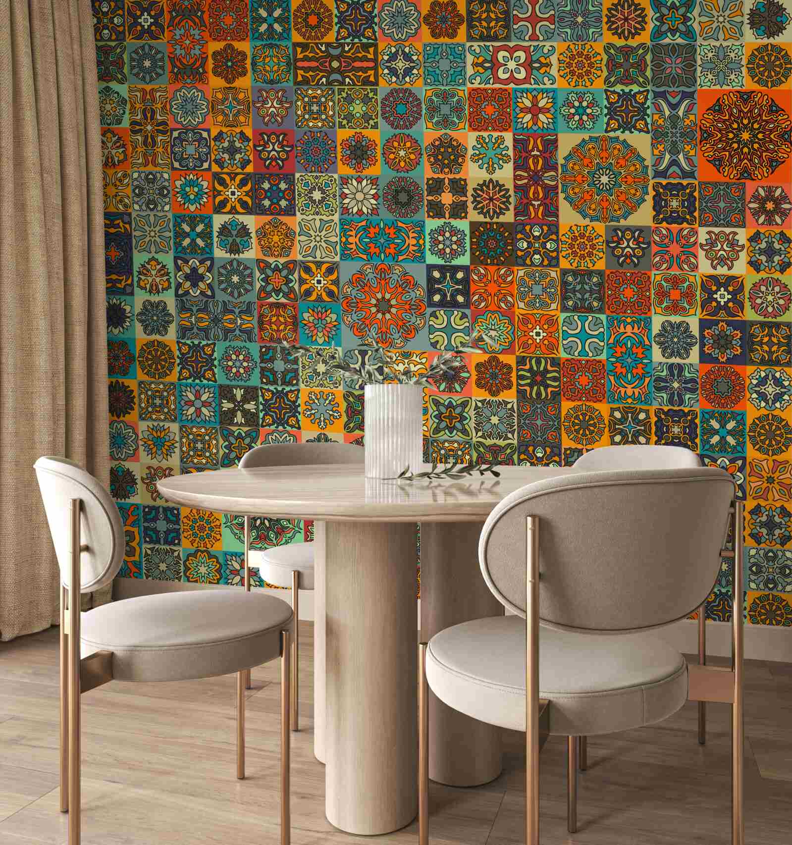 Fototapeta štvorcové etnické vzory