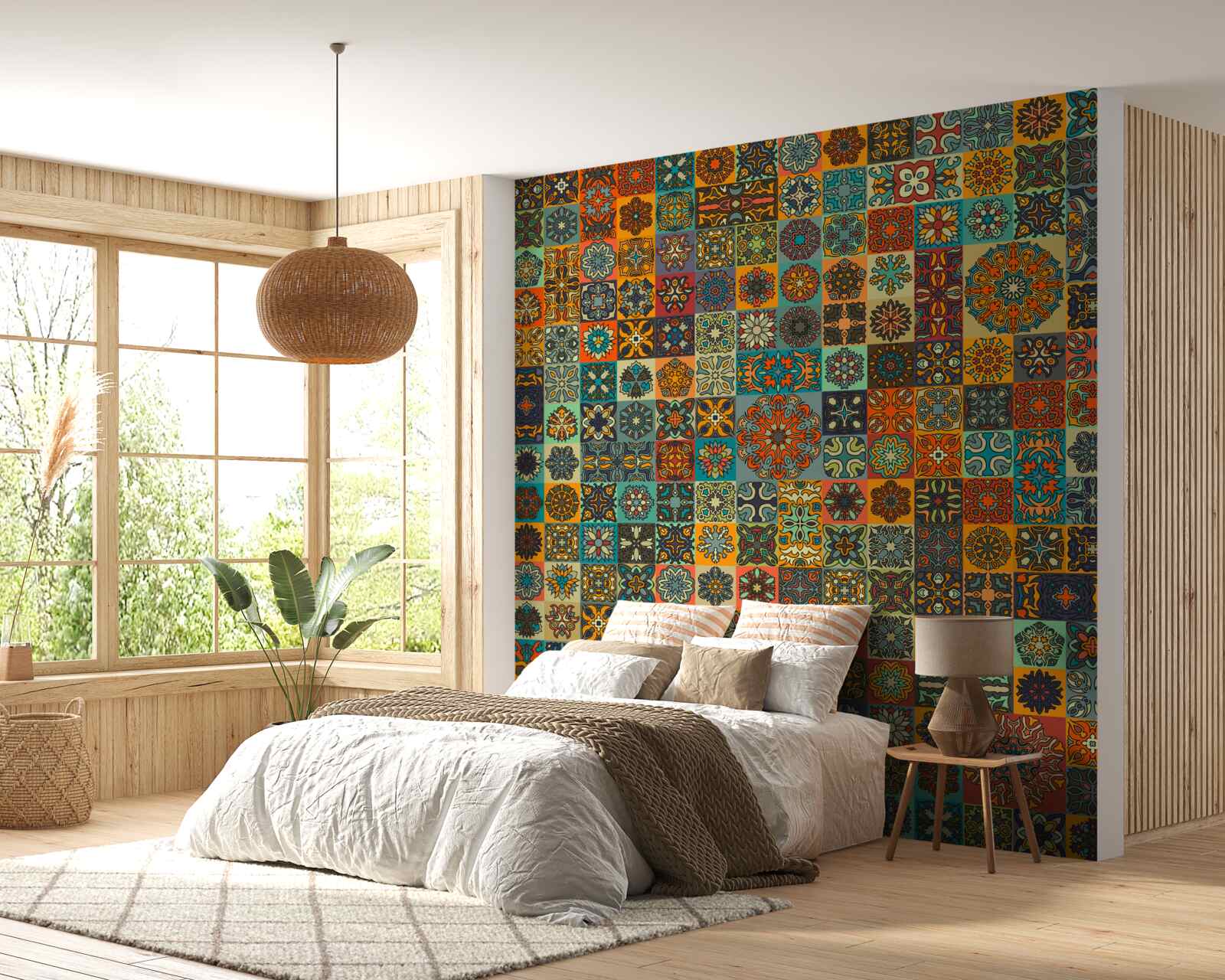 Fototapeta štvorcové etnické vzory