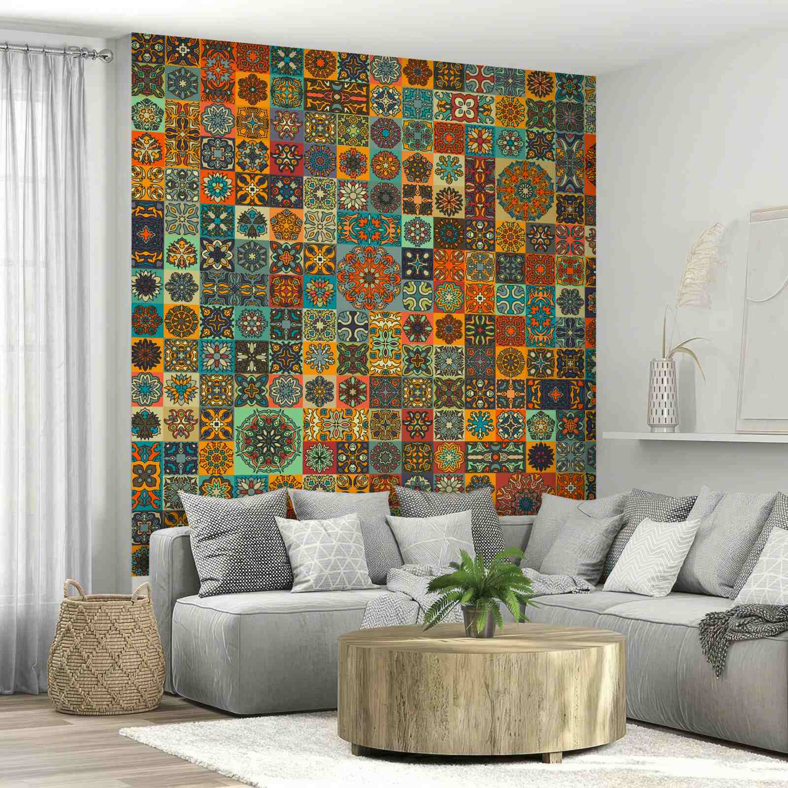 Fototapeta štvorcové etnické vzory