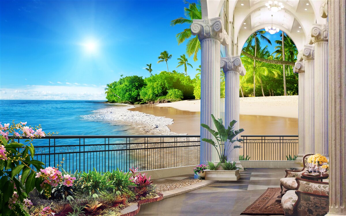 Fototapeta jasný slnečný deň na tropickom pobreží