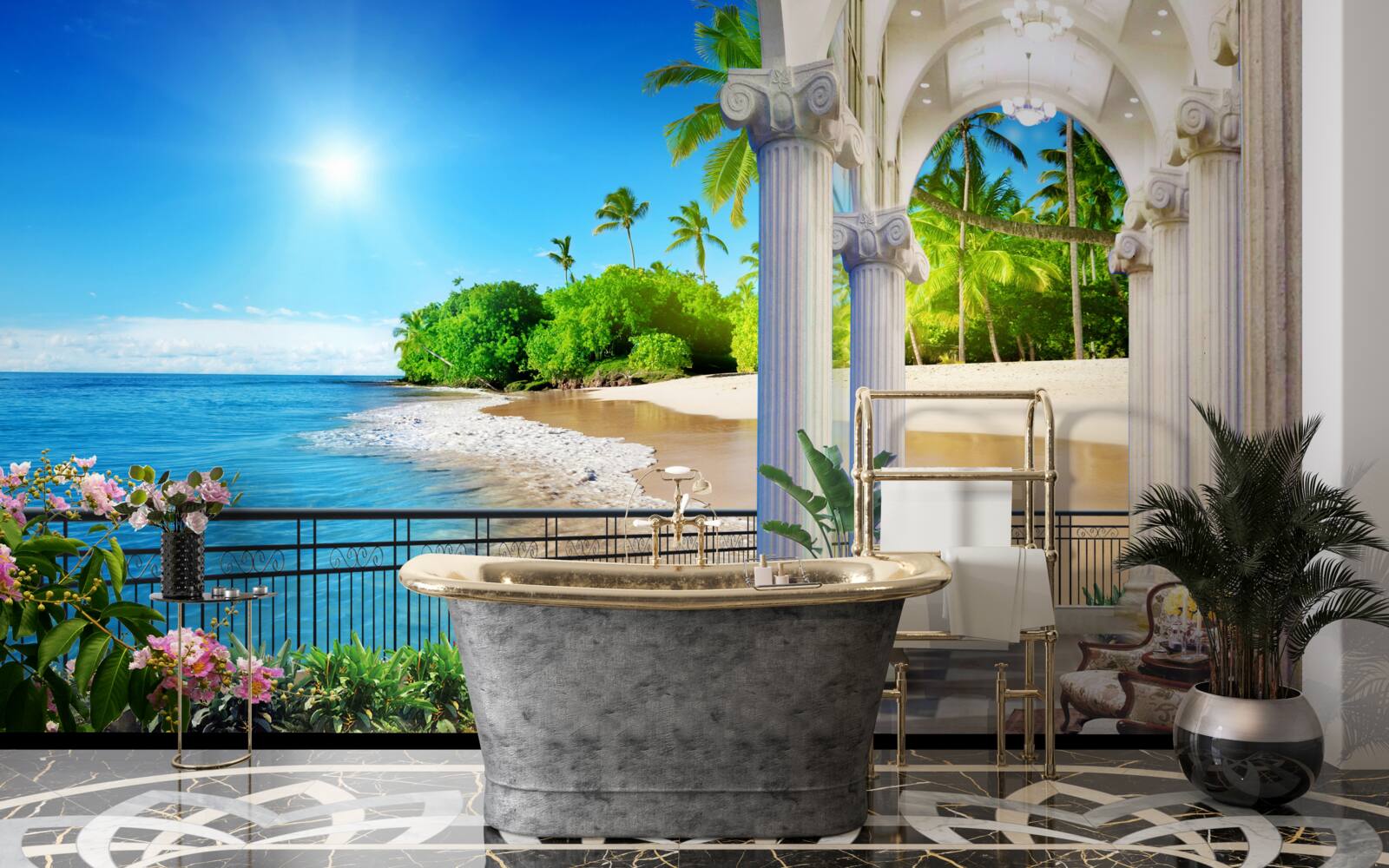 Fototapeta jasný slnečný deň na tropickom pobreží