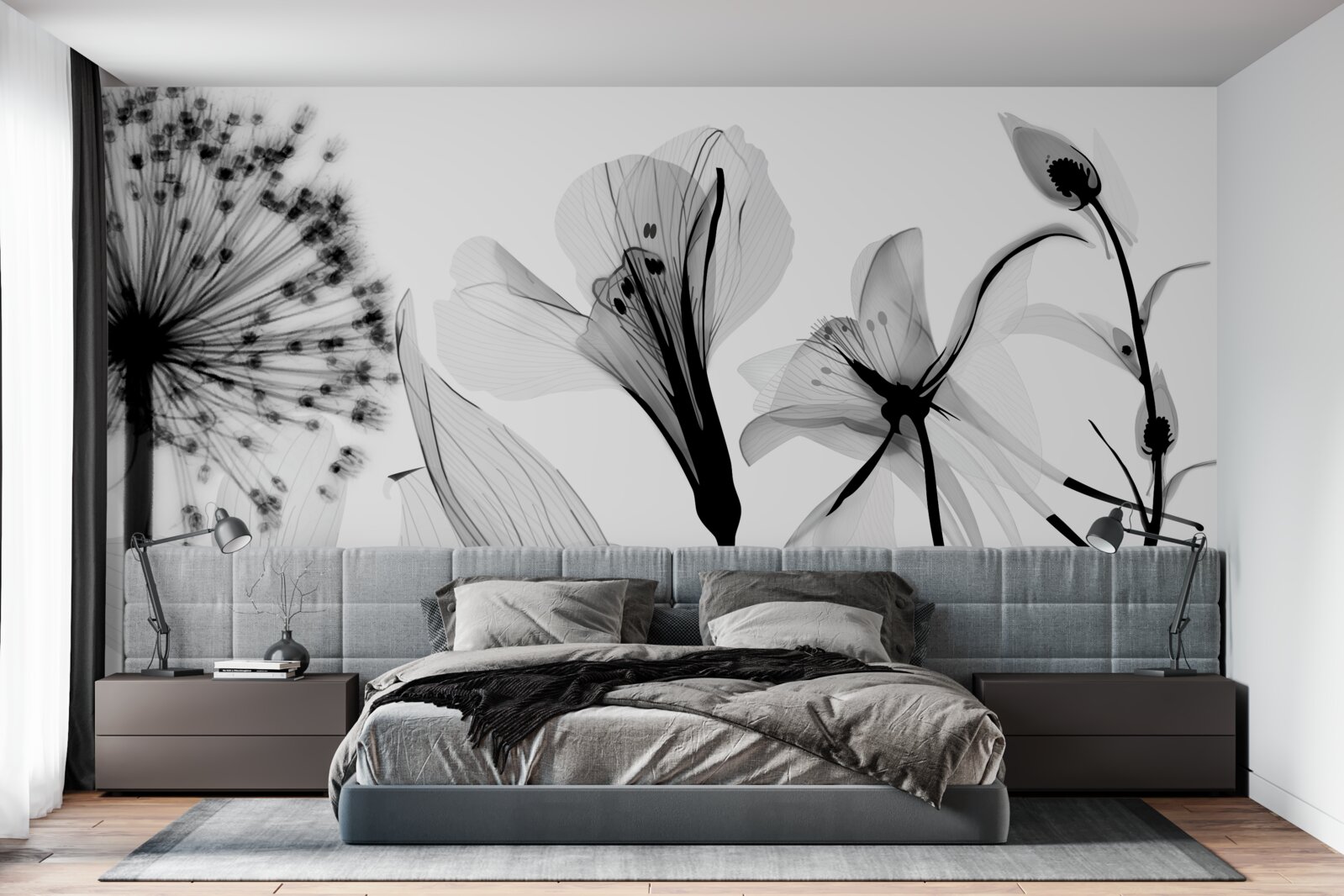 Fototapeta biele púpavy na svetlom pozadí