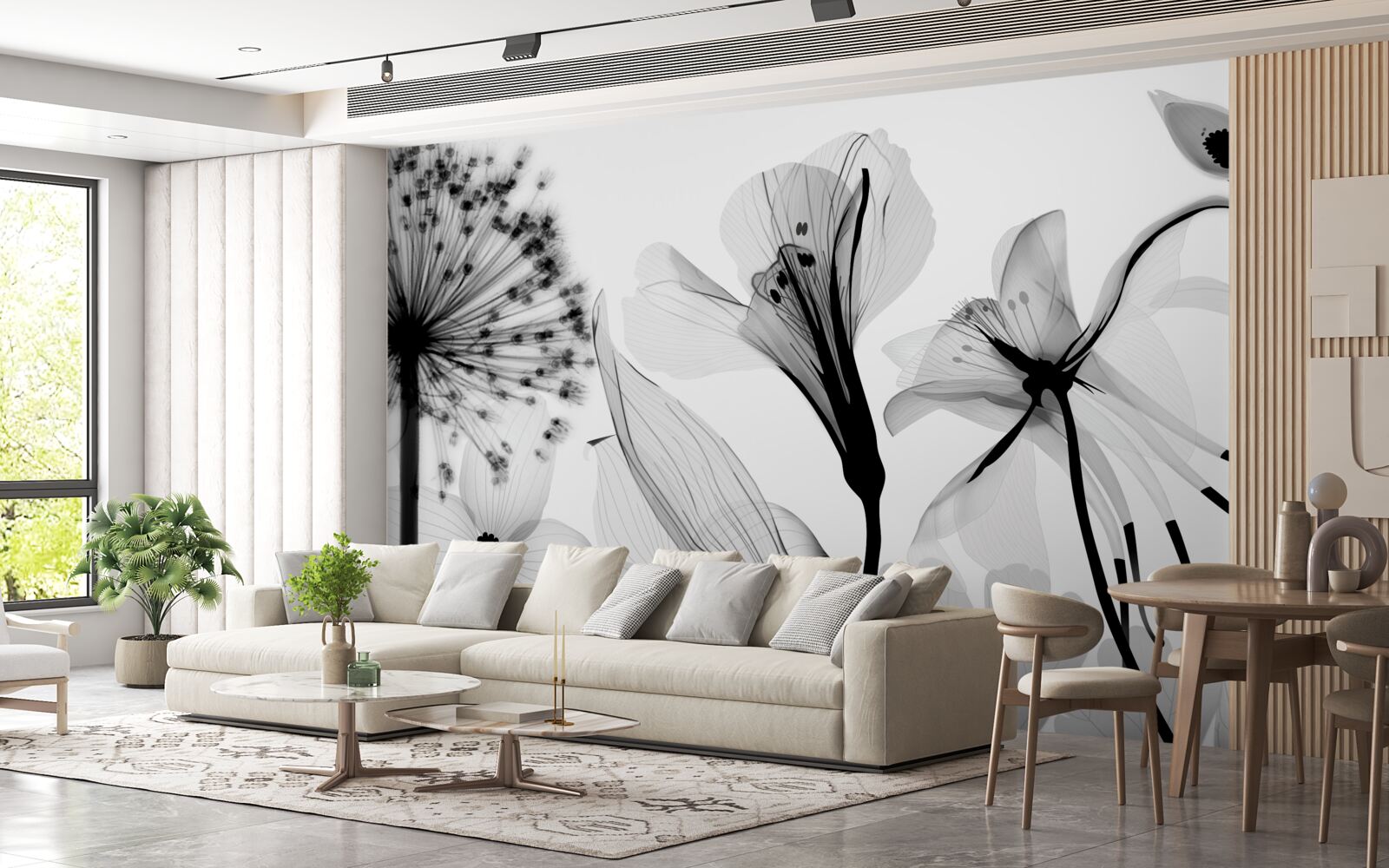 Fototapeta biele púpavy na svetlom pozadí