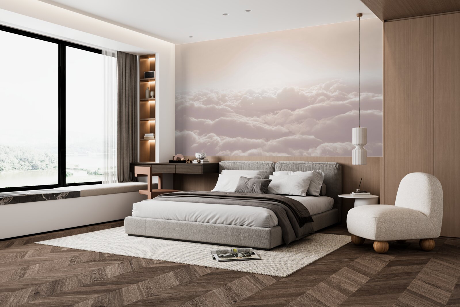 Fototapeta naýchané oblaky a slnečné lúče