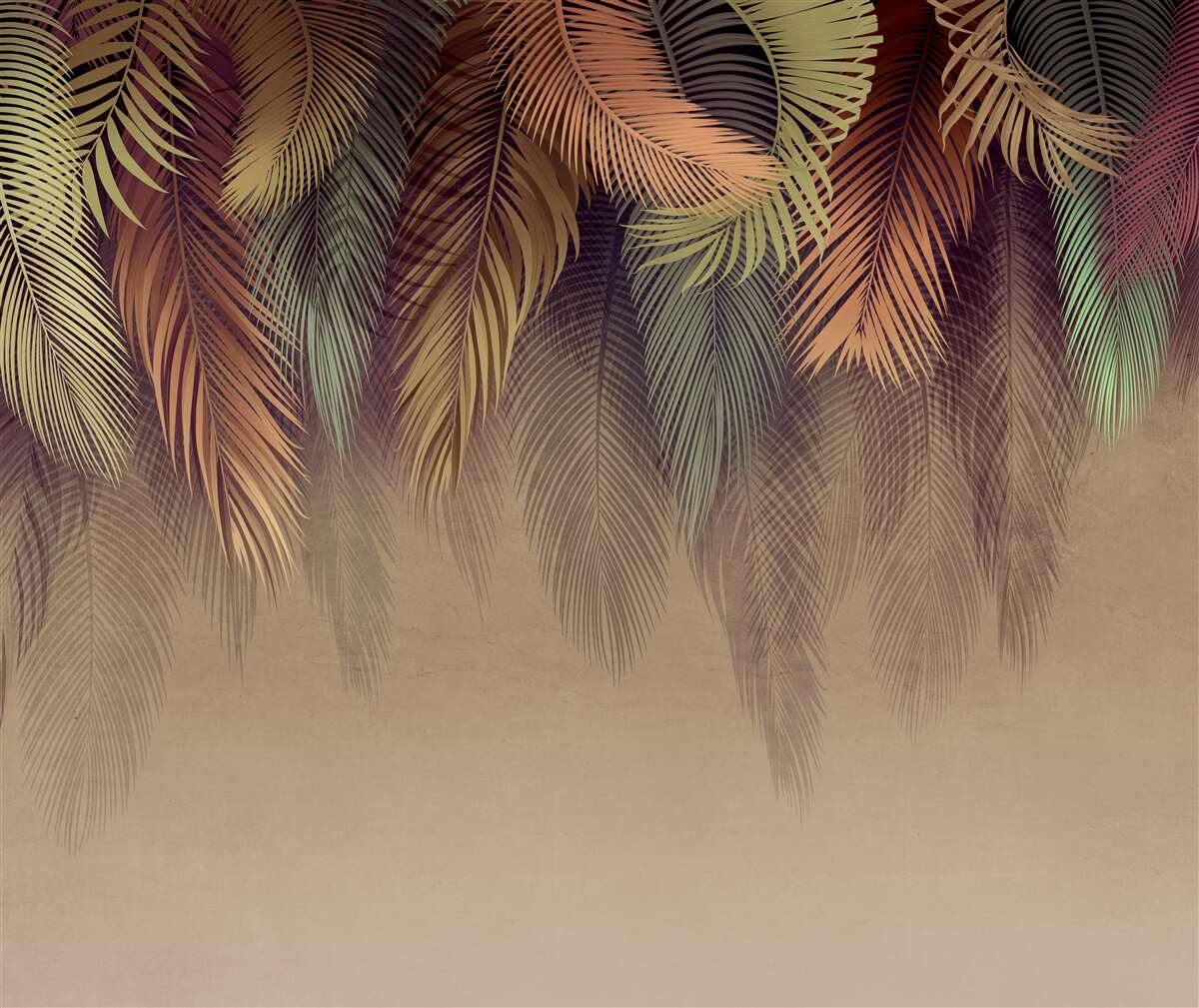 Fototapeta paprade zoznamy na jeseň