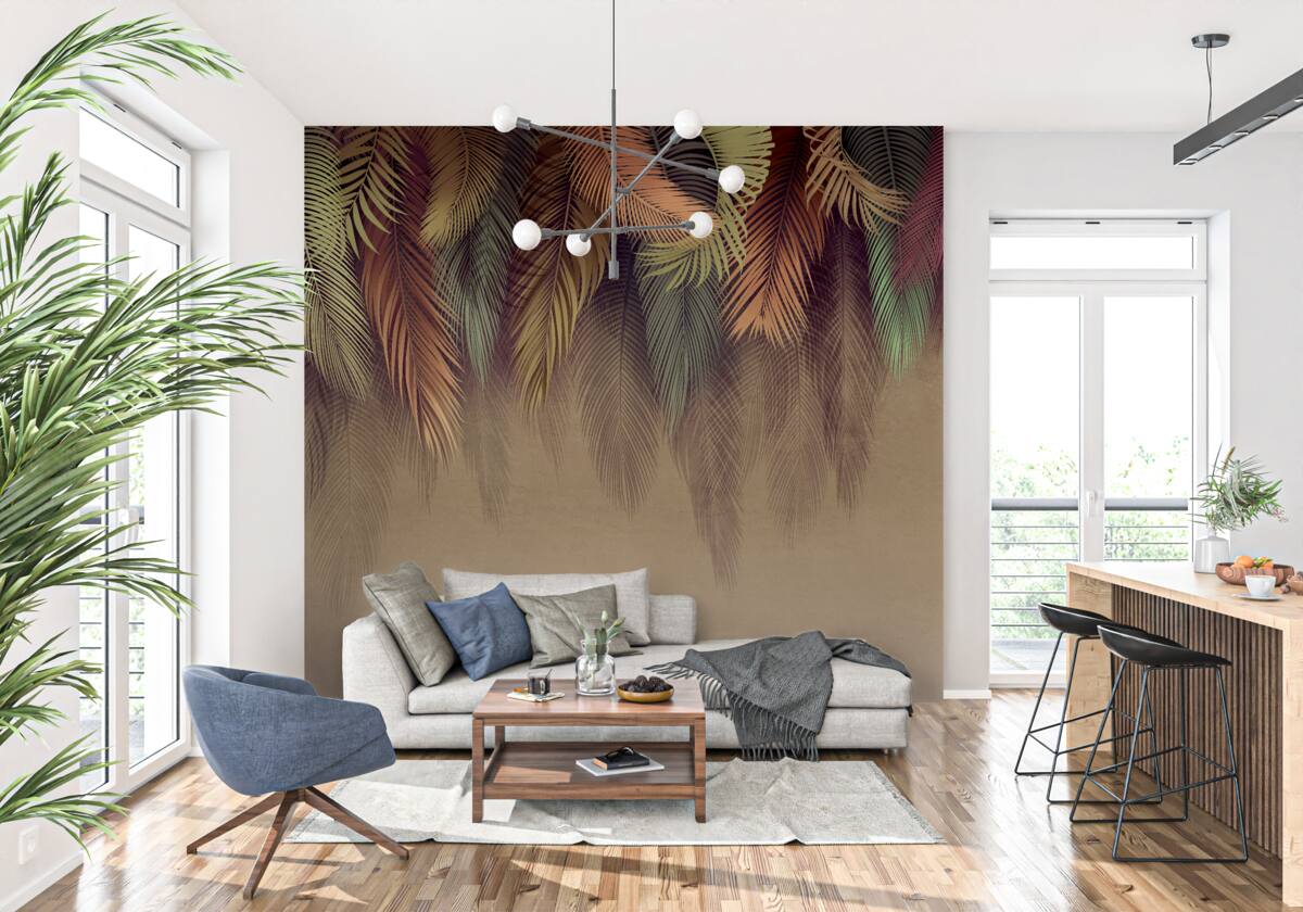 Fototapeta paprade zoznamy na jeseň