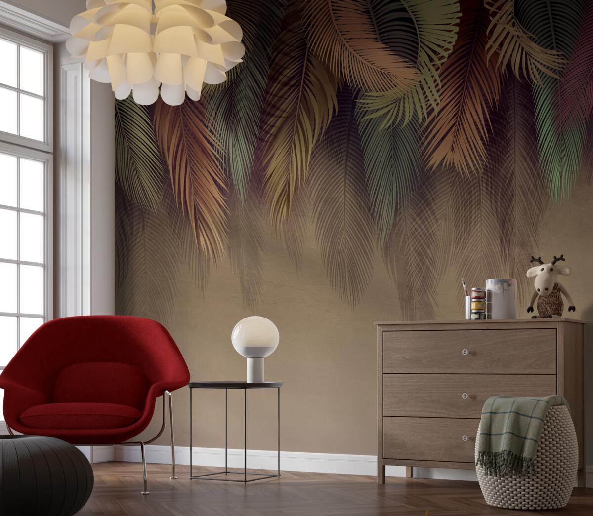 Fototapeta paprade zoznamy na jeseň