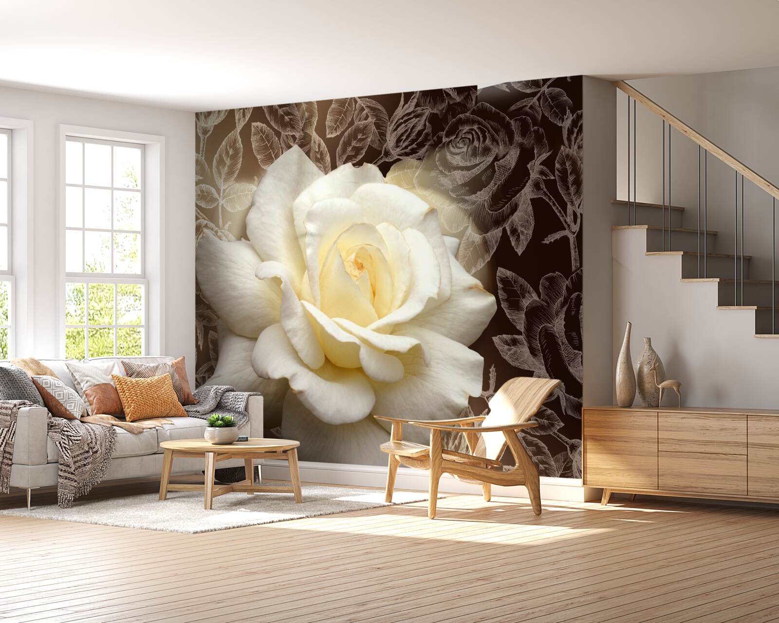 Fototapeta nádherný snehobiely kvet ruže