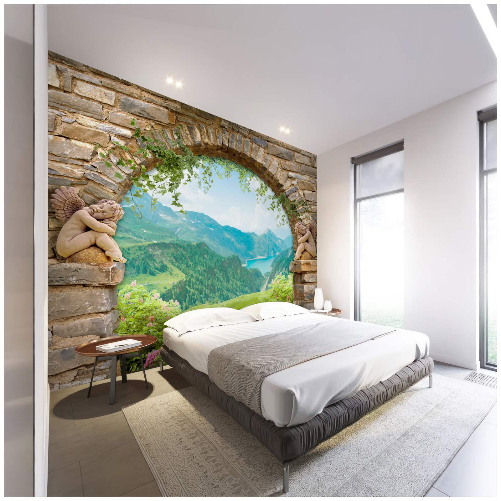 Fototapeta starý kamenný oblúk s obrázky a panorámy