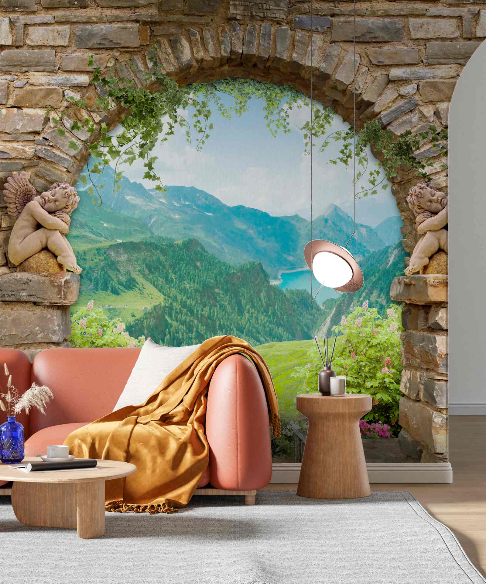 Fototapeta starý kamenný oblúk s obrázky a panorámy