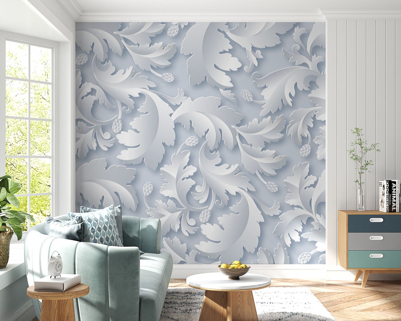 Fototapeta abstrakcie sú biele a striebornými písmenami