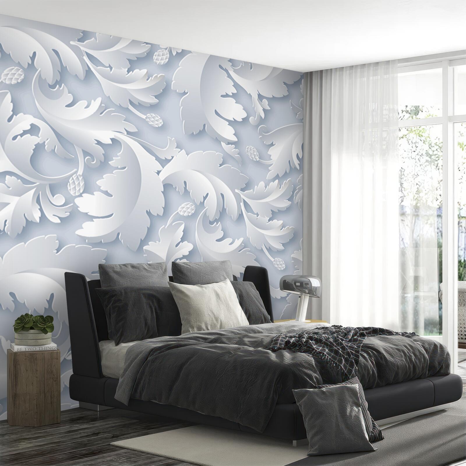 Fototapeta abstrakcie sú biele a striebornými písmenami