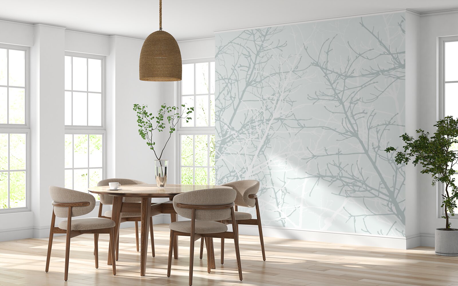 Fototapeta tenké konáre stromov na jeseň