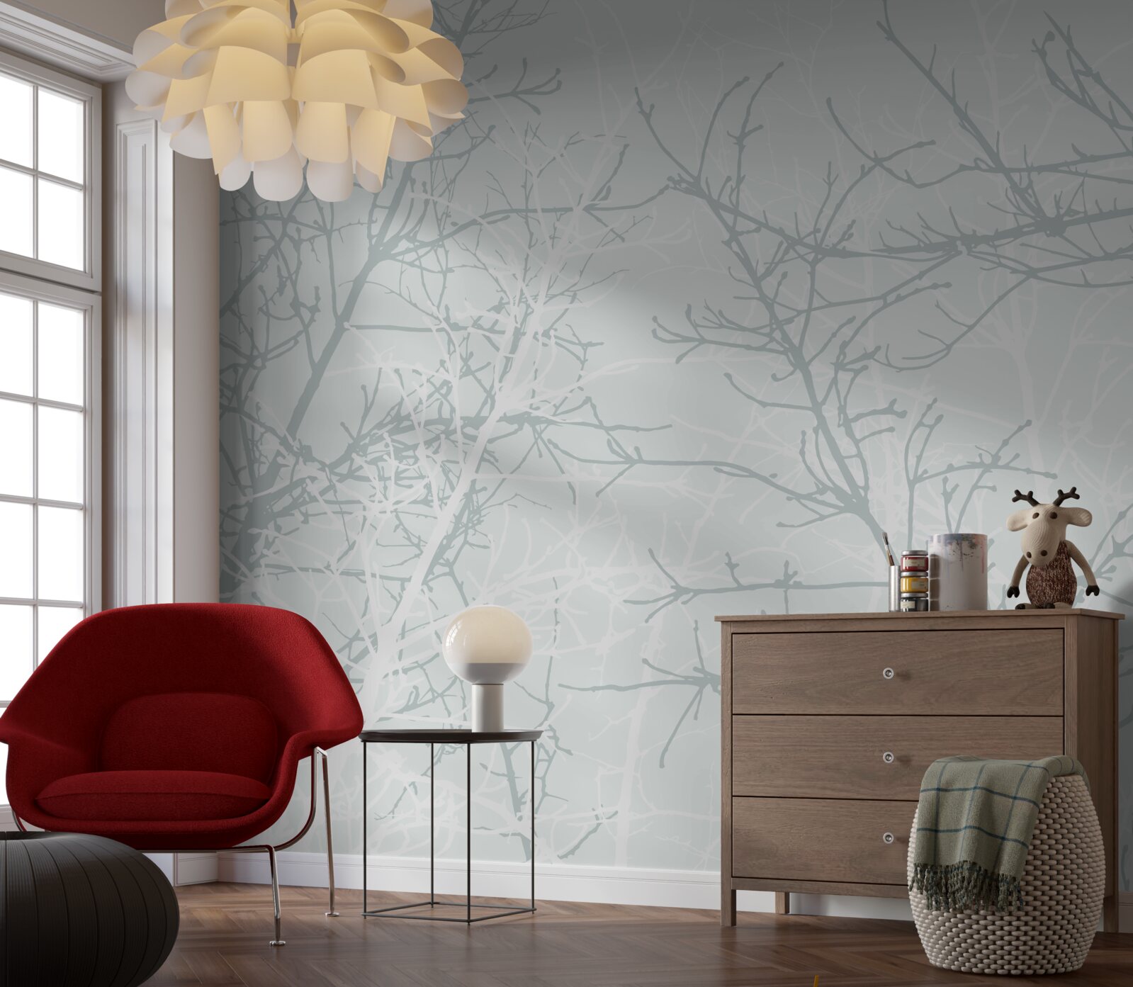 Fototapeta tenké konáre stromov na jeseň