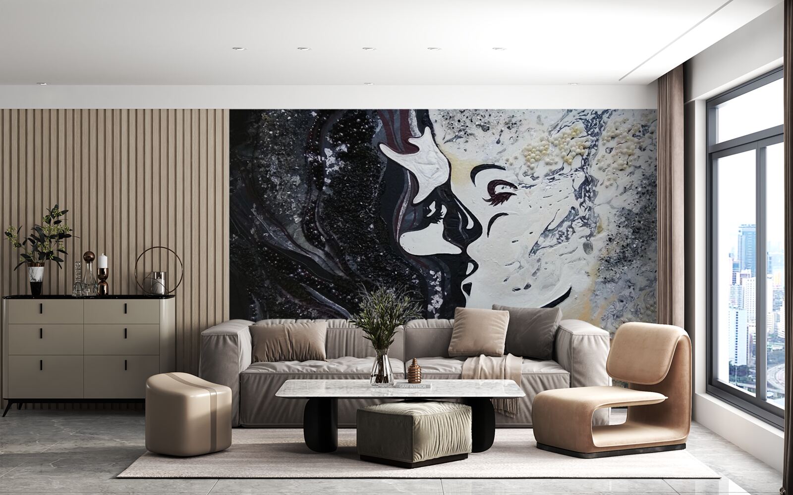 Fototapeta obraz boha medzi bohmi a múzami