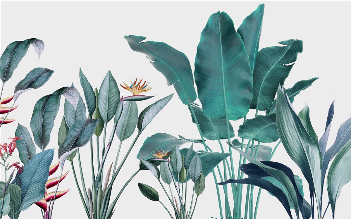 Fototapeta zelené kvety v dymovej tropoche