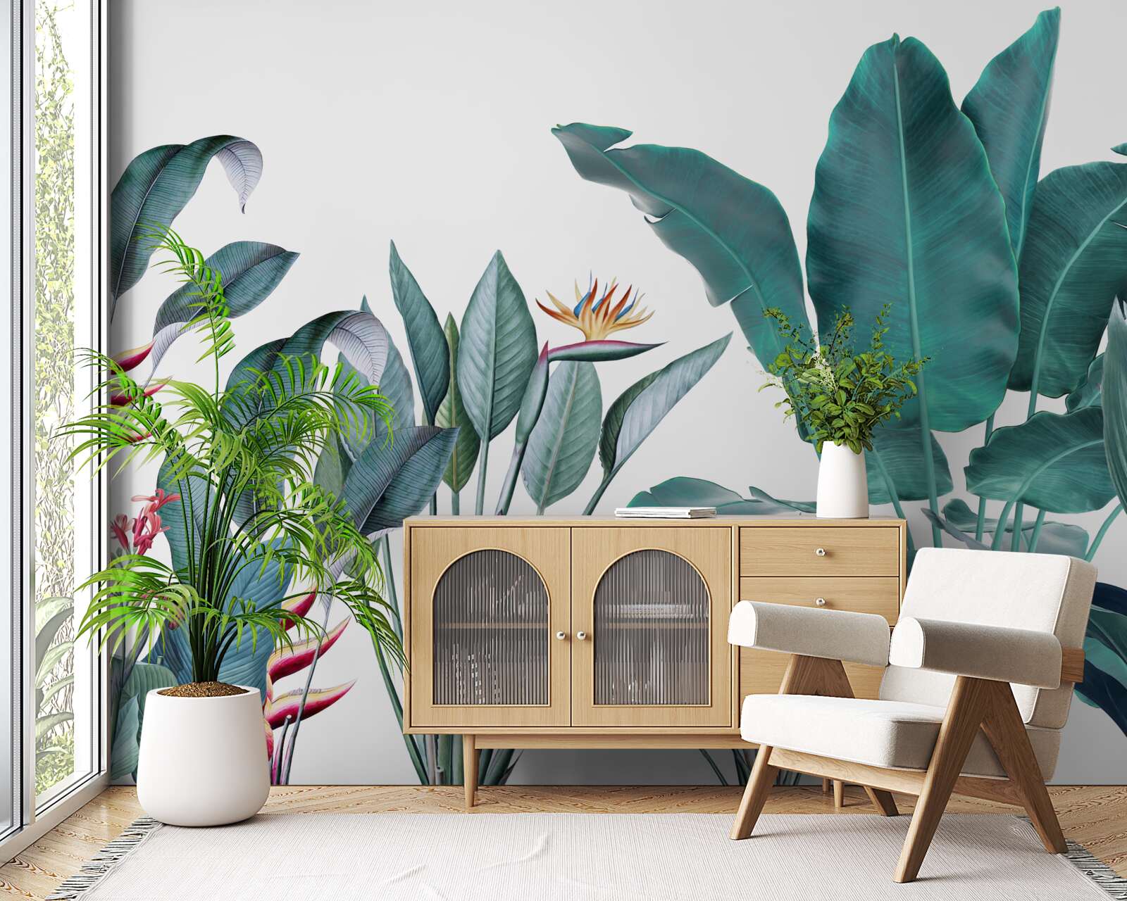 Fototapeta zelené kvety v dymovej tropoche