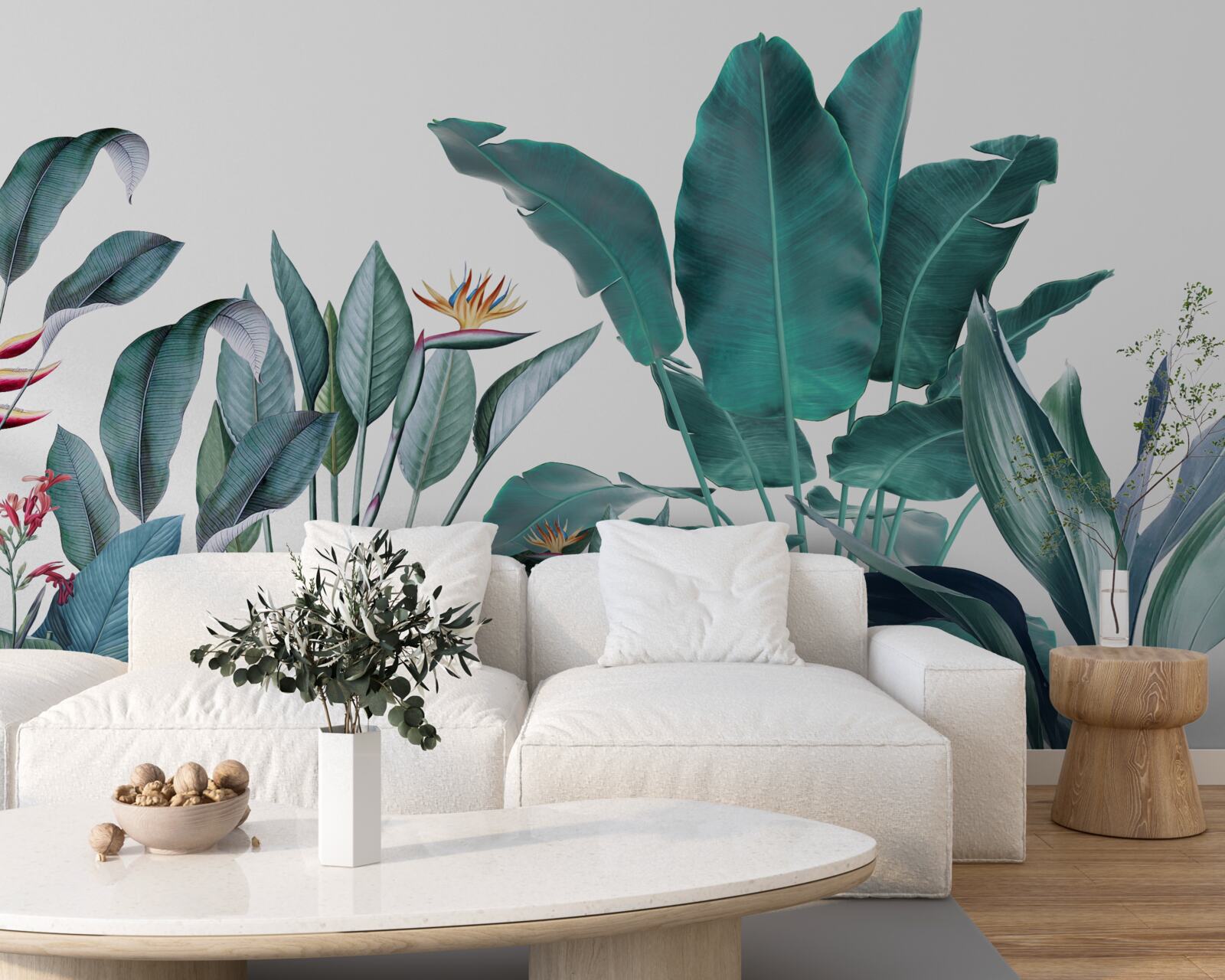 Fototapeta zelené kvety v dymovej tropoche