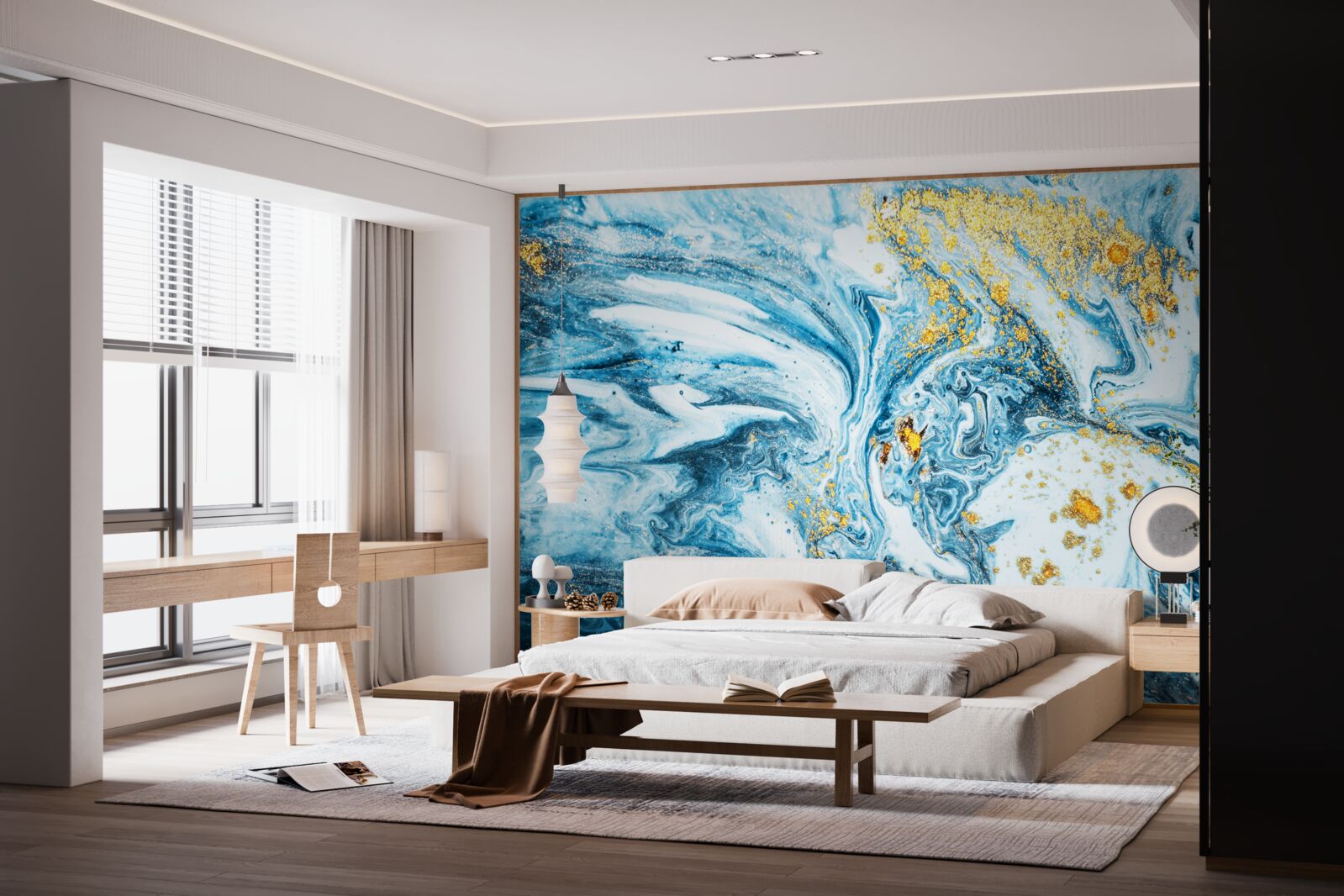 Fototapeta studená, kalné vody so snehom