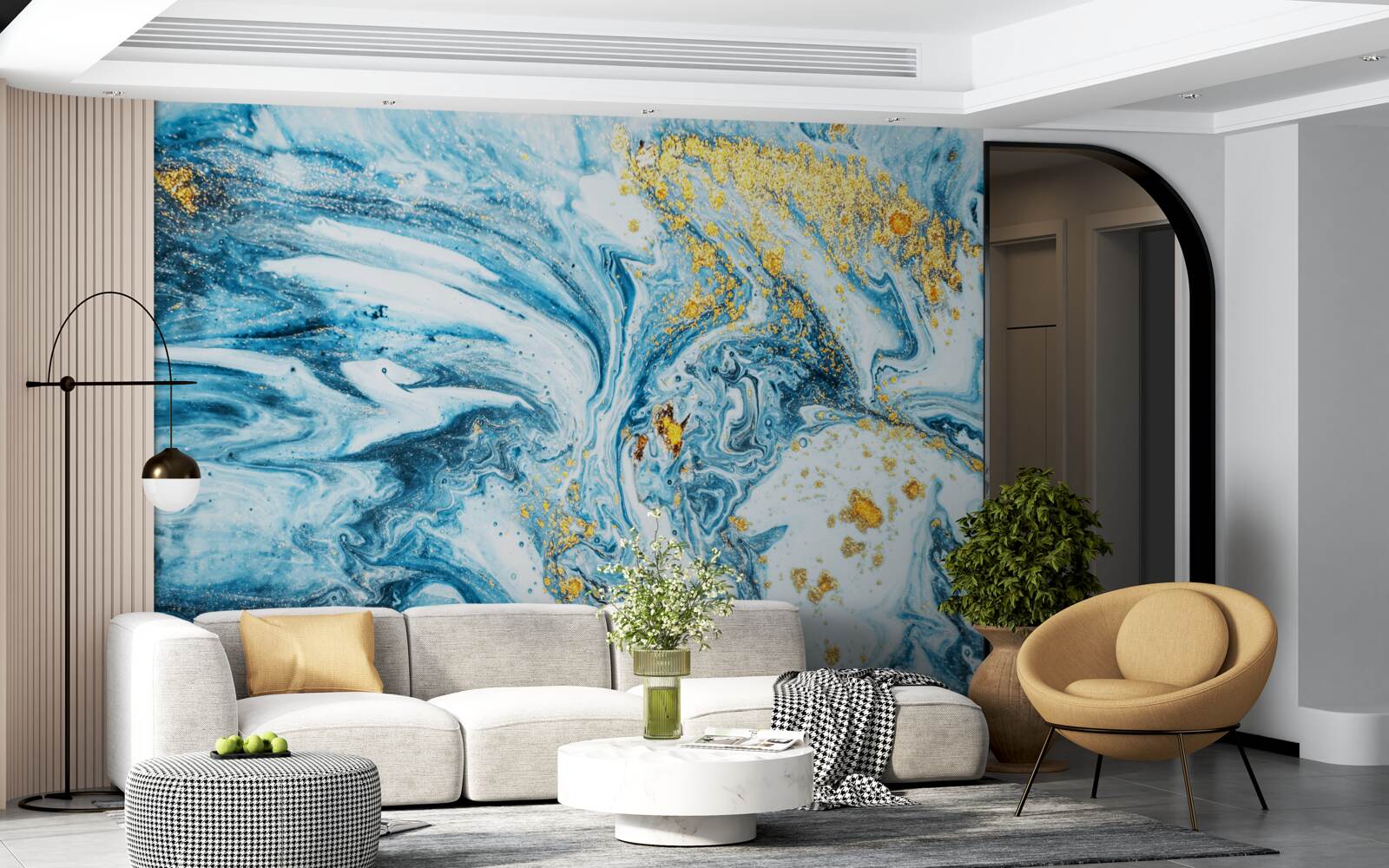 Fototapeta studená, kalné vody so snehom