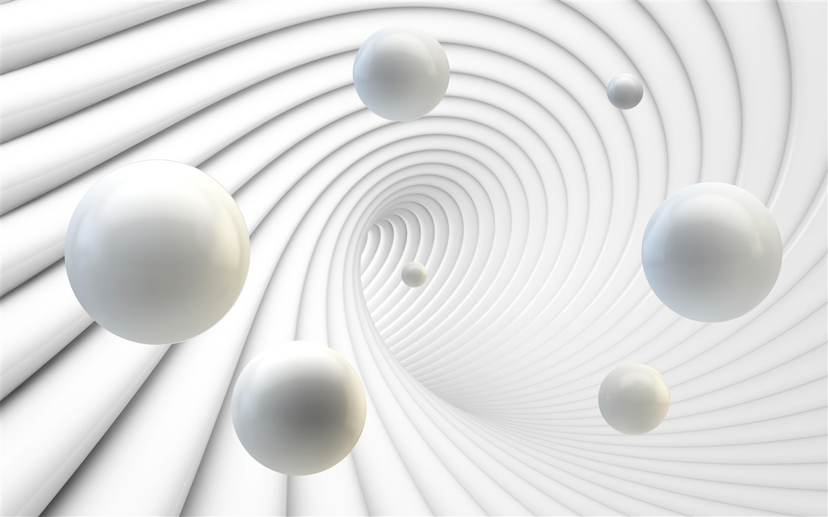 Fototapeta plávajúce guľôčky vo vortexe