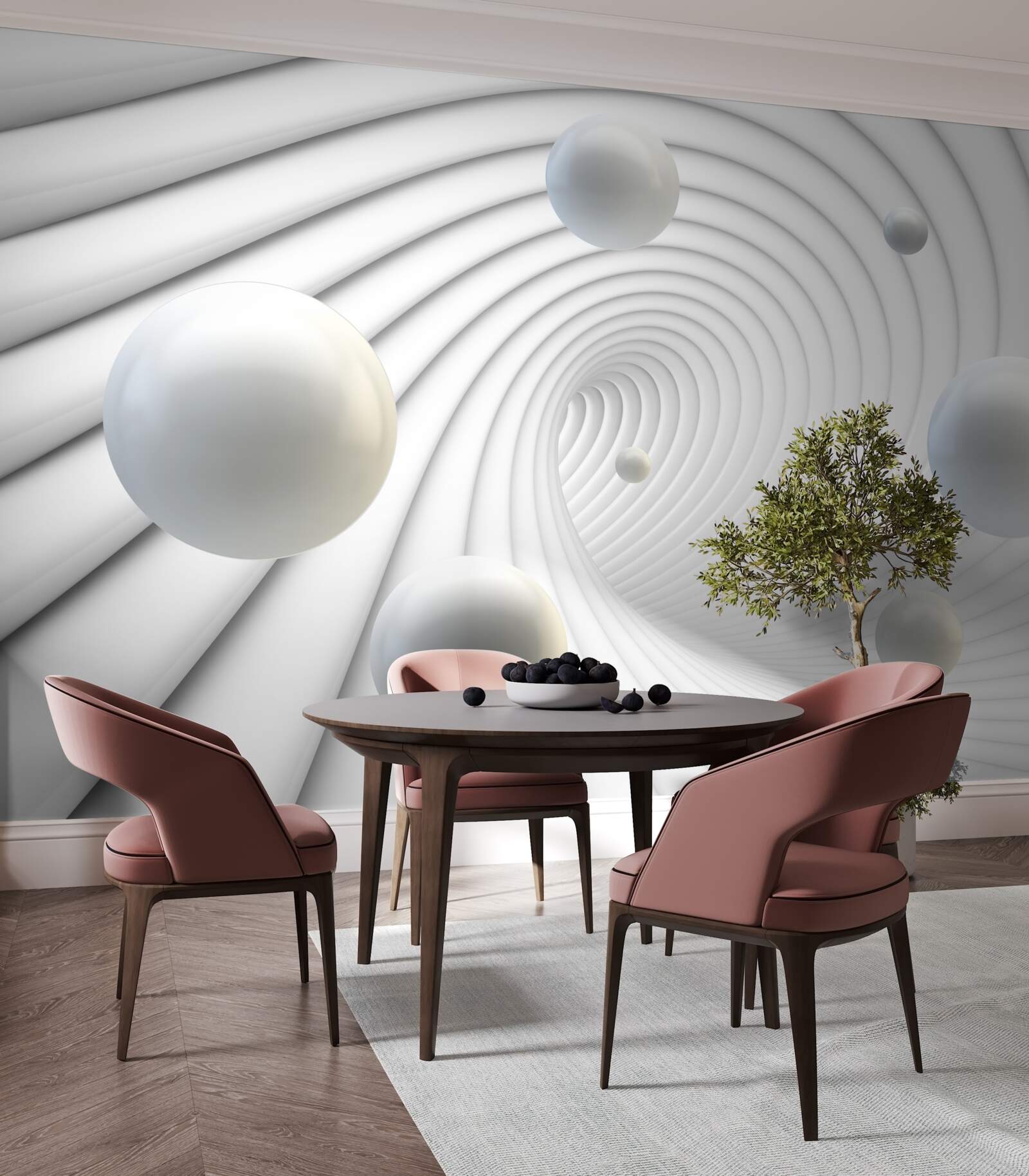 Fototapeta plávajúce guľôčky vo vortexe