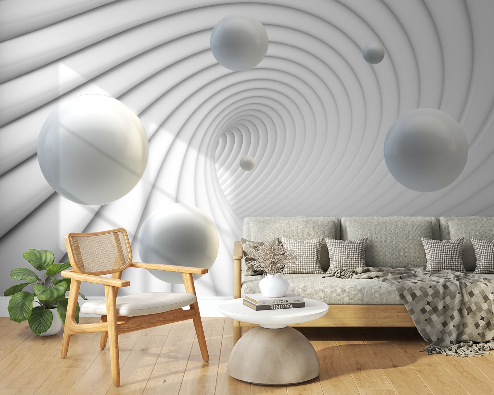 Fototapeta plávajúce guľôčky vo vortexe