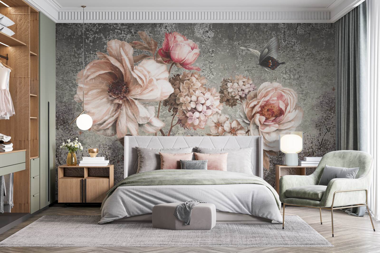 Fototapeta jemne ružové púčiky krásnych kvetov