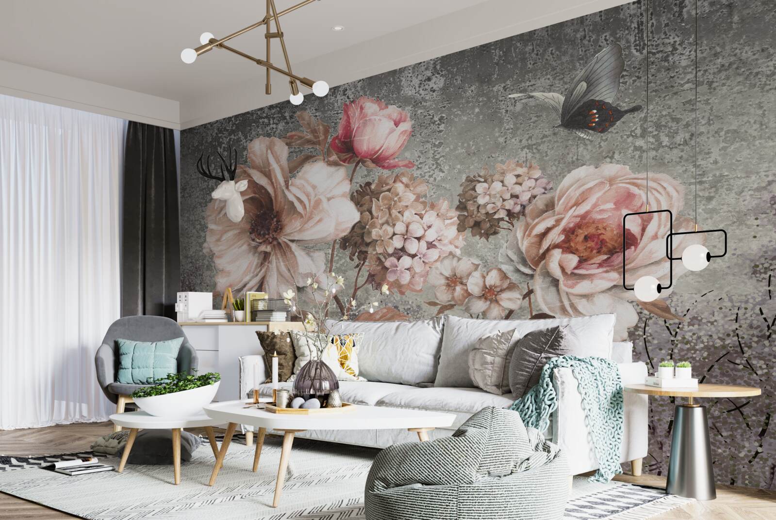 Fototapeta jemne ružové púčiky krásnych kvetov