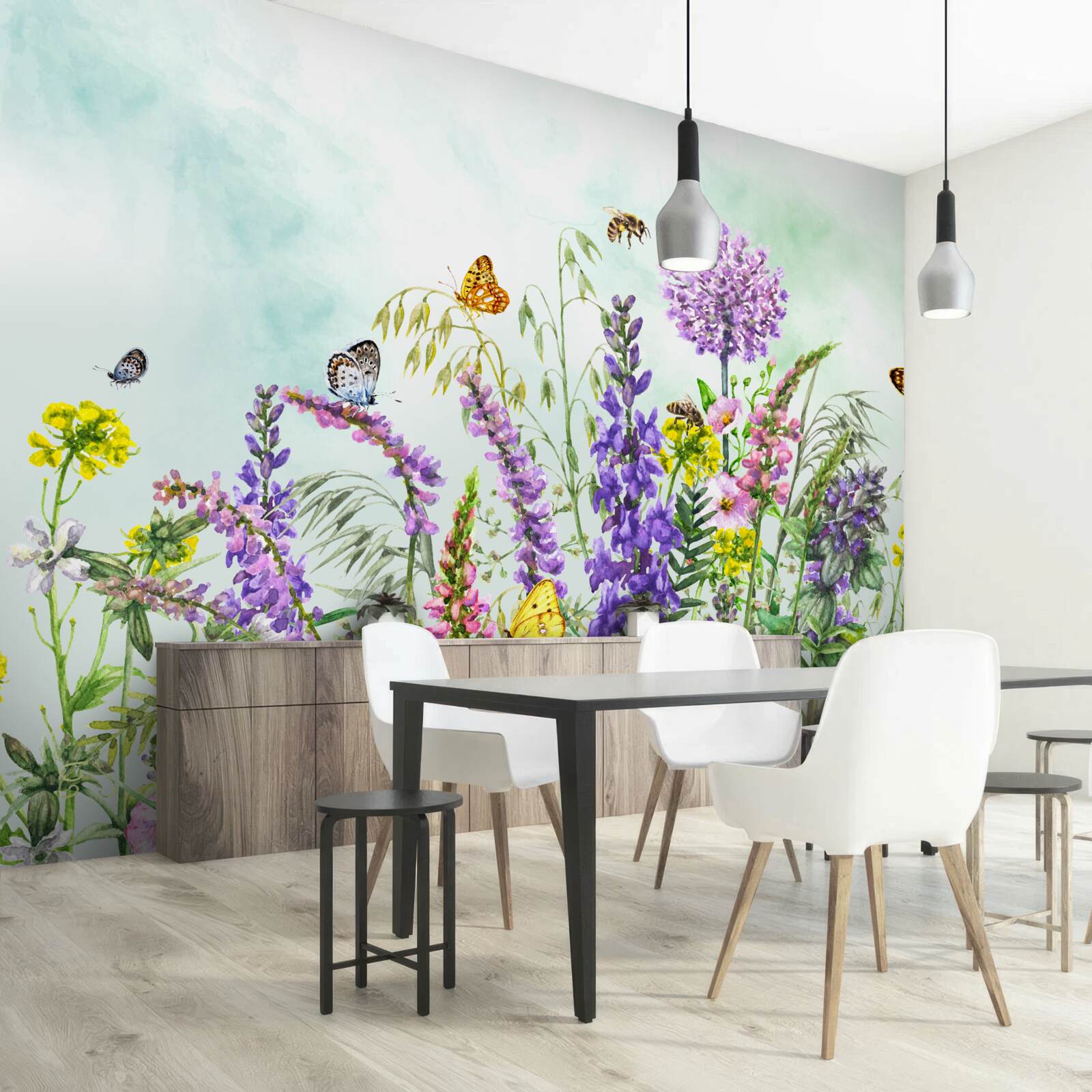 Fototapeta lúčne rastliny v lete pod jasou oblohou