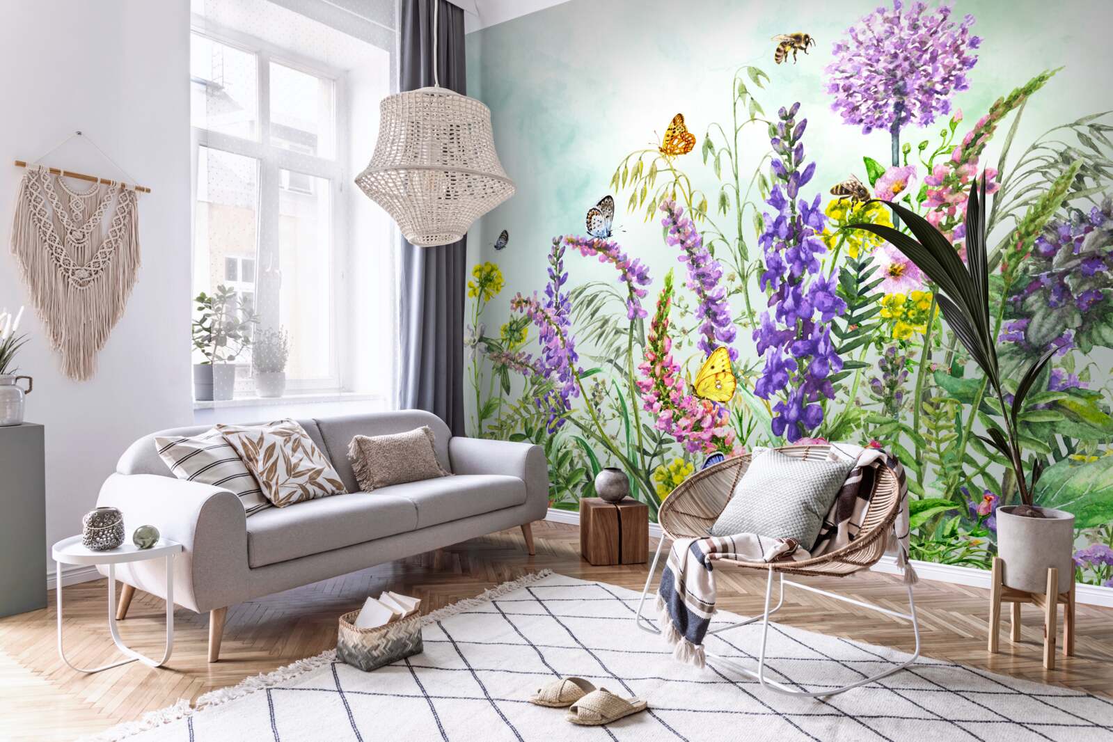 Fototapeta lúčne rastliny v lete pod jasou oblohou