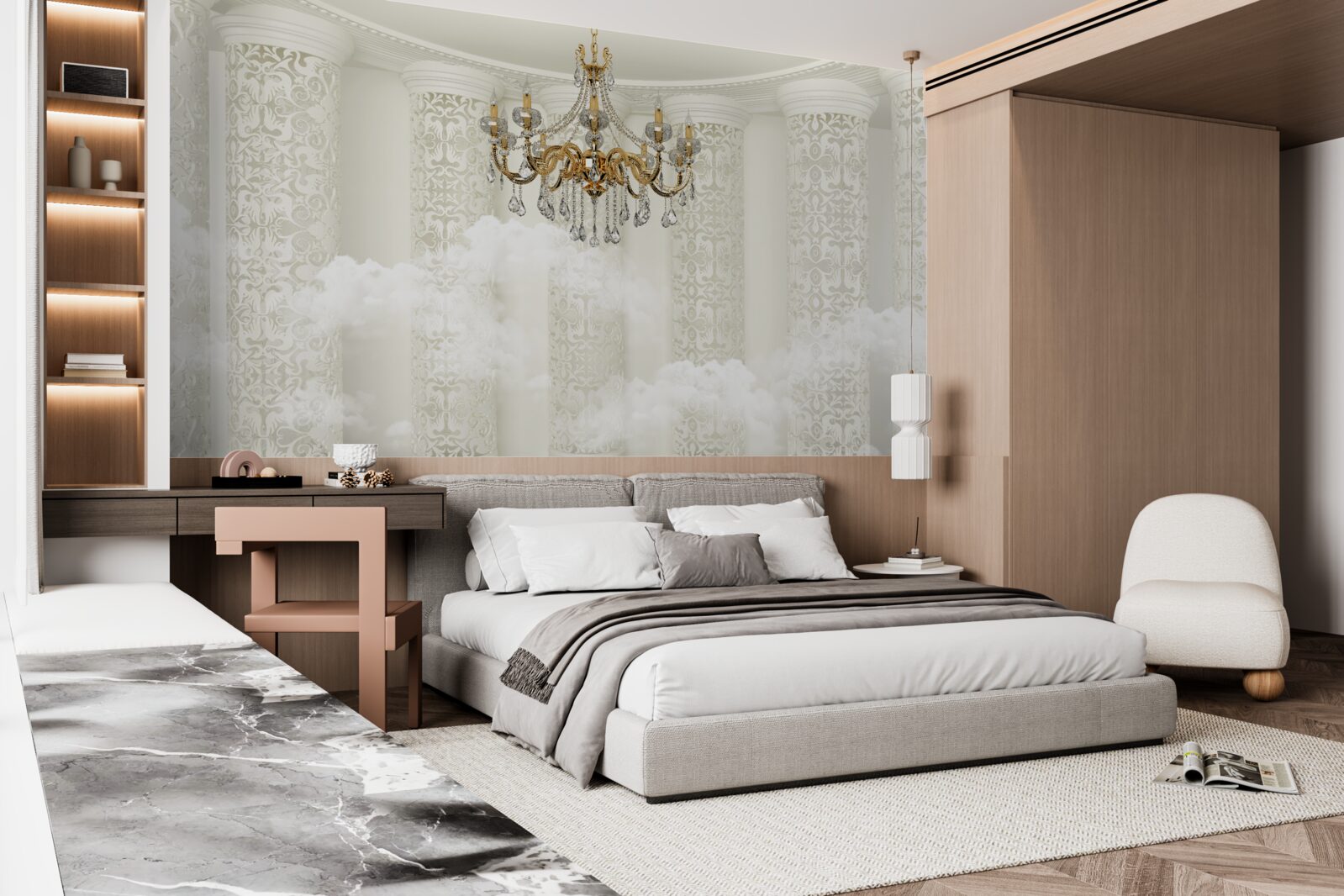 Fototapeta lesk obklopený oblúkmi