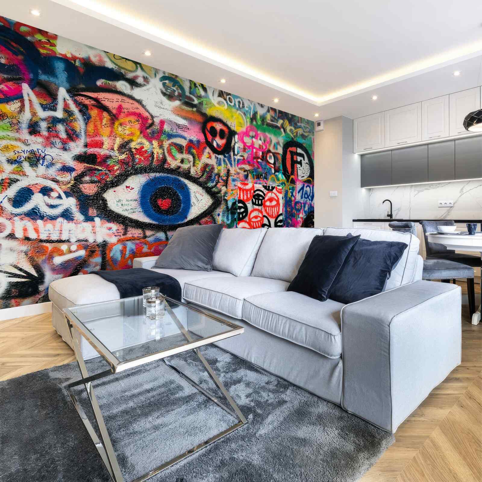 Fototapeta dúhové graffiti kompozície