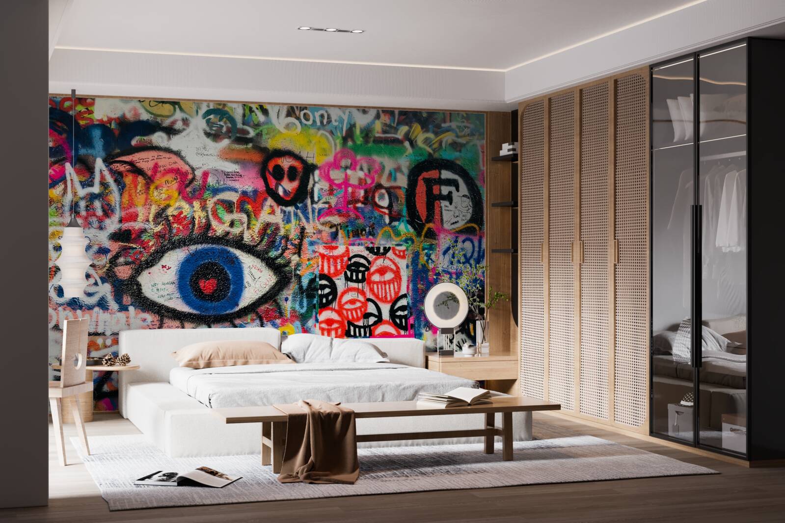 Fototapeta dúhové graffiti kompozície