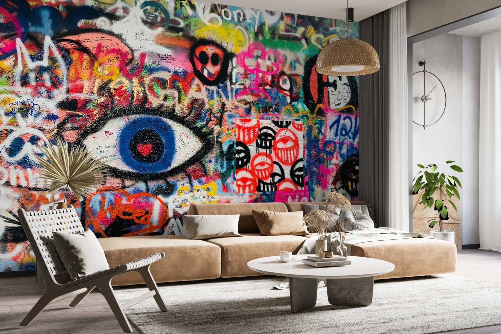 Fototapeta dúhové graffiti kompozície