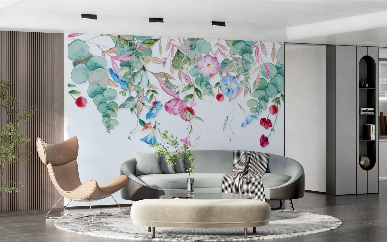 Fototapeta voňavá kombinácia zelene a kvetov