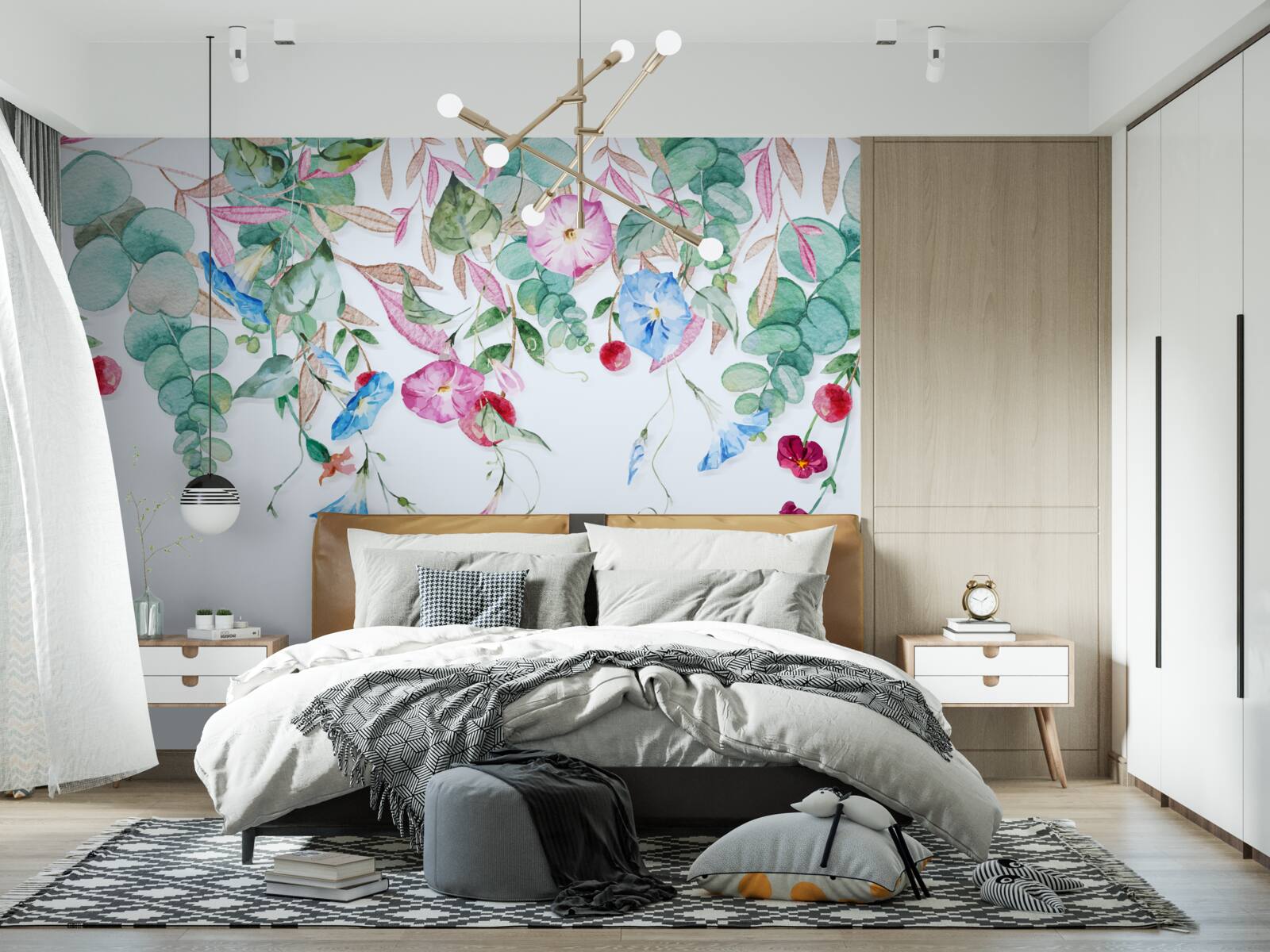 Fototapeta voňavá kombinácia zelene a kvetov