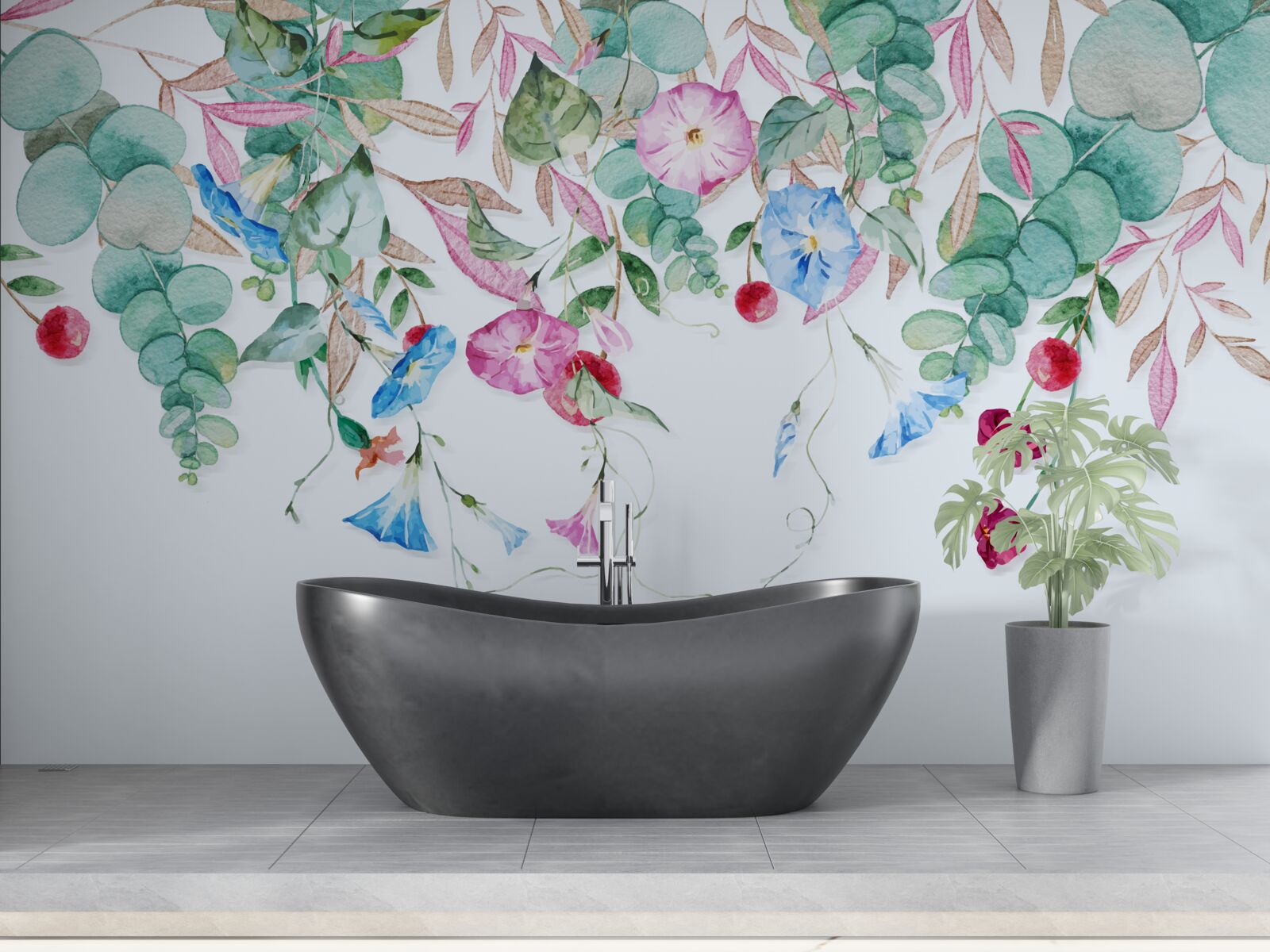 Fototapeta voňavá kombinácia zelene a kvetov