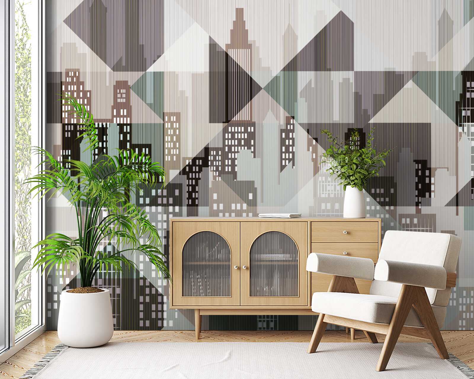 Fototapeta domy v abstraktnom štýle