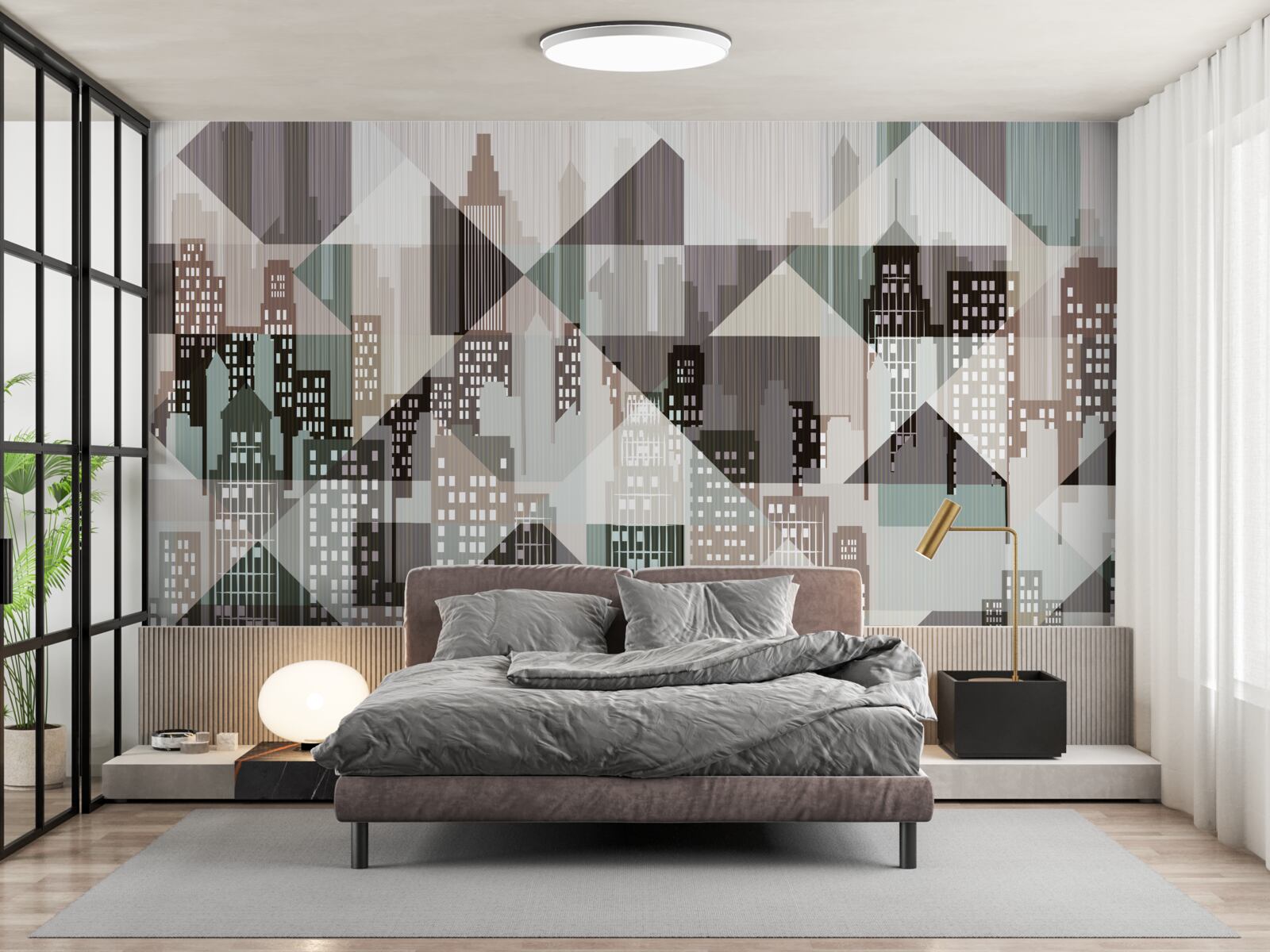 Fototapeta domy v abstraktnom štýle