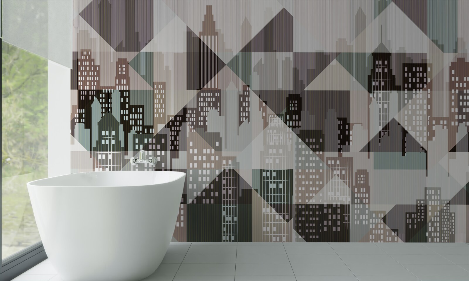 Fototapeta domy v abstraktnom štýle