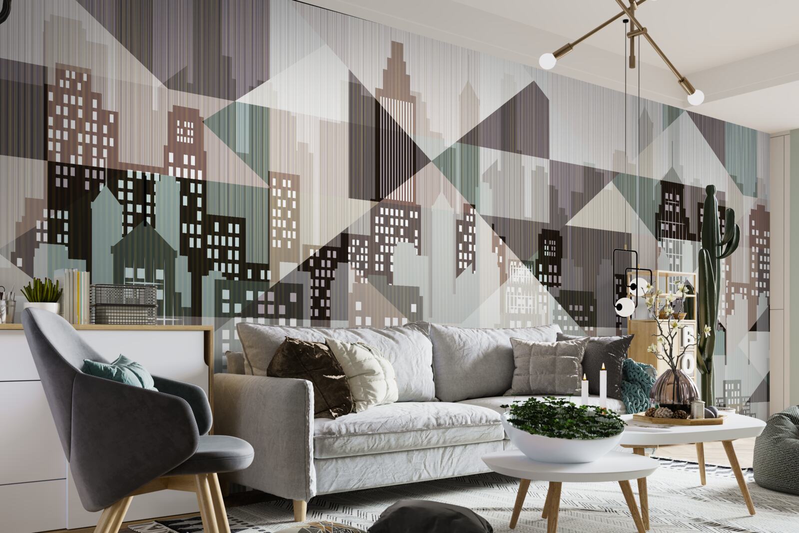 Fototapeta domy v abstraktnom štýle